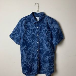 Button Up Blue Hawaiian Shirt